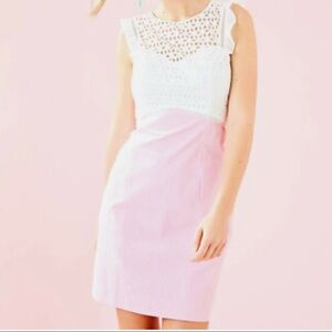 NWT Lilly Pulitzer Maya Shift in Pink Tropics Seersucker